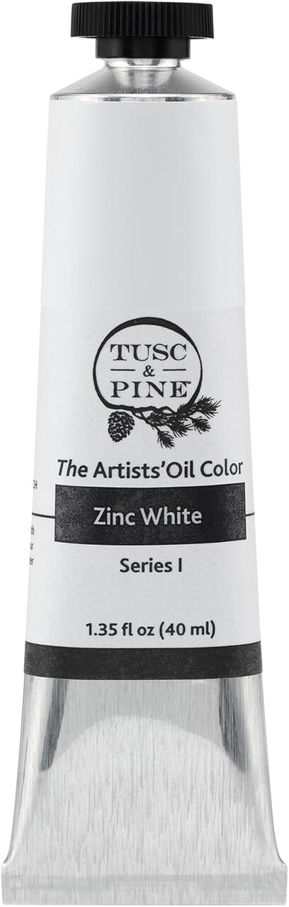 Artist Oil Paint - Zinc White, 40 ml, Non-Yellowing, Rich & Creamy Consistency, Maximum Pigment Load, Small Batch Milled Oil Paints Made in The USA for Professional Artists